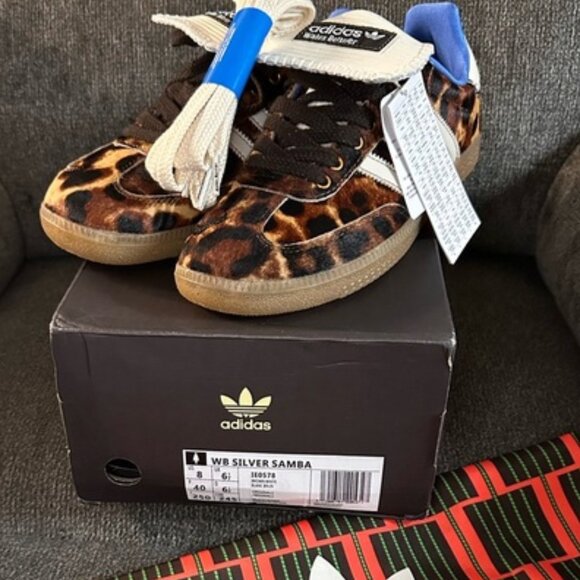 Adidas Wales Bonner X Samba Pony Leopard Sneakers - Picture 1 of 8